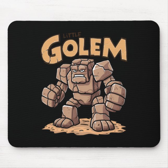 Little Golem Back To School Kid Golem  Mouse Mat (Front)