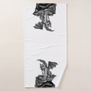 Little Golem Gargoyle Bath Towel