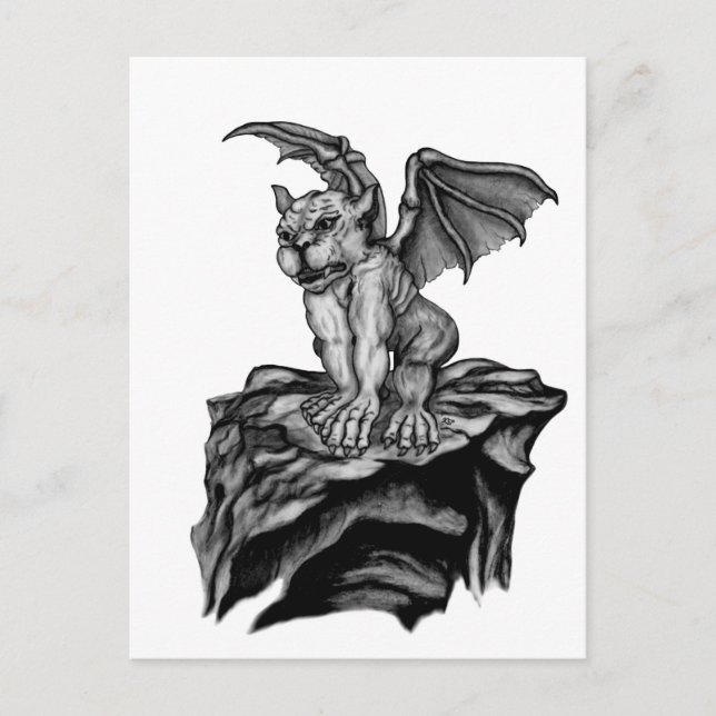 Little Golem Gargoyle Postcard (Front)