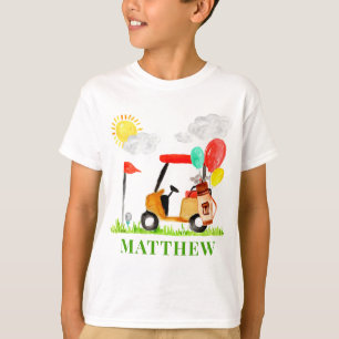 Little Golf Cart Balloons Pro Par-tee Birthday T-Shirt