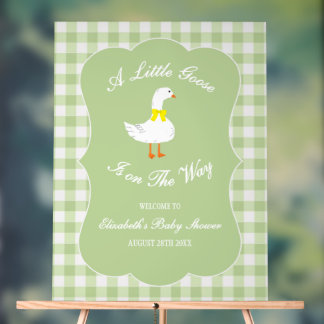Little Goose Baby Shower Acrylic Sign