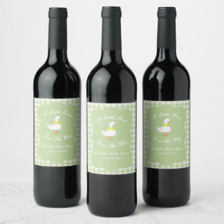 Little Goose Baby Shower Drink Label