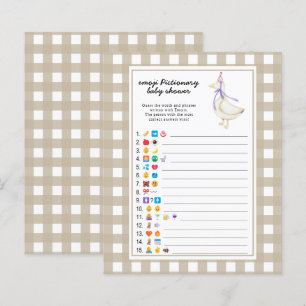 Little goose baby shower - emoji pictionary game