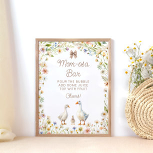 Little Goose Baby Shower Mum-osa Bar Poster