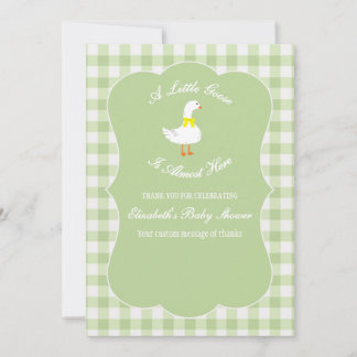 Little Goose Baby Shower Thank You Card