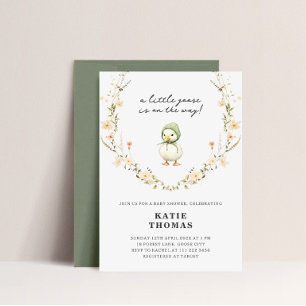 Little Goose Botanical Baby Shower Invitation