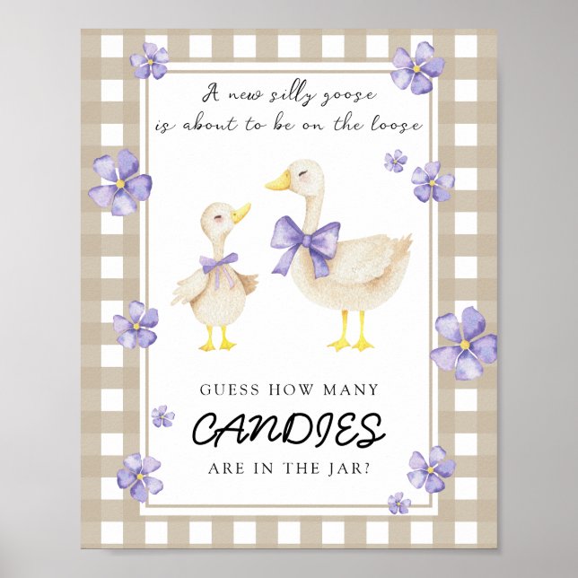 Little goose - guess how many candies poster (Front)