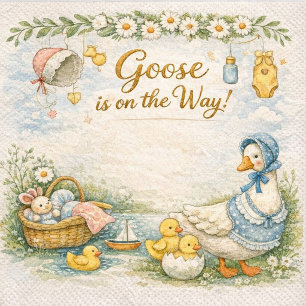 little goose is on the way napkin