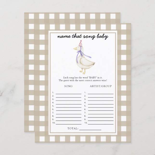 Little goose - Name that Baby Song (Front/Back)