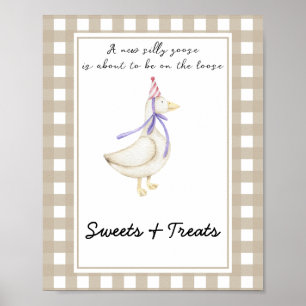 Little goose - sweets and treats baby shower poster