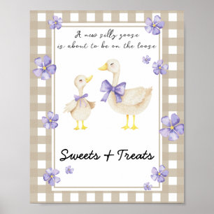 Little goose - sweets and treats baby shower poster