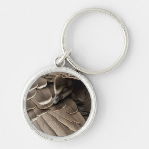 Little Gosling Under Mum's Wing Key Ring