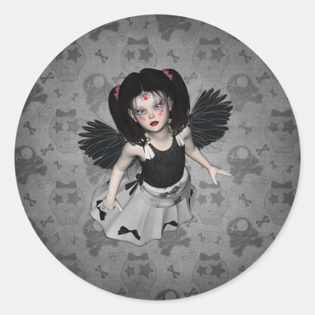 Little Goth Angel Sticker (Front)