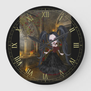 Little Goth Girl  Wall Clock