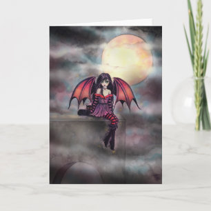 Little Gothic Vampire Fairy Art Fantasy Card