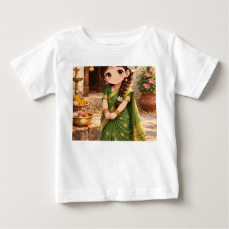 Little Grace in Green Baby T-Shirt