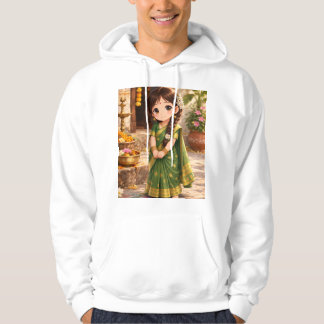 Little Grace in Green Hoodie