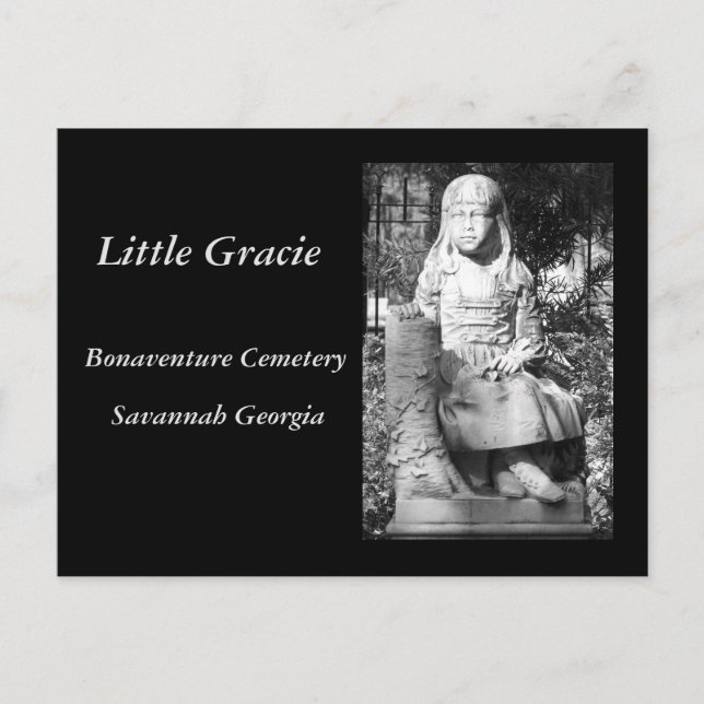 Little Gracie in Bonaventure Cemetery Postcard (Front)