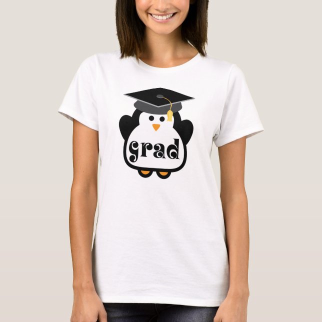 Little Grad Penguin Graduation Gift T-Shirt (Front)
