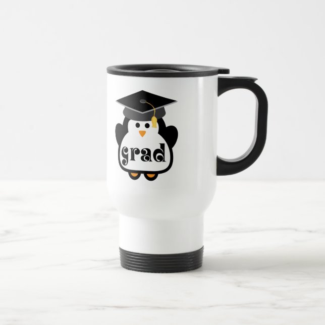 Little Grad Penguin Graduation Gift Travel Mug (Right)