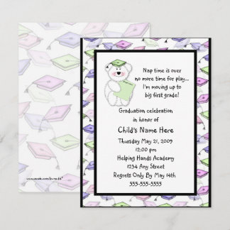 Little Graduate Teddy Bear Invitation