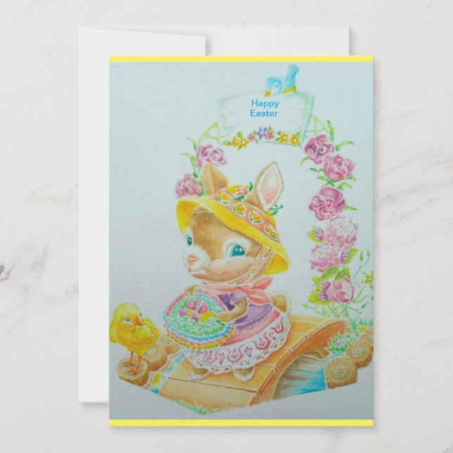 Little grandaughter easter greetings card (Front)