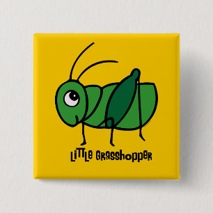 Little Grasshopper 15 Cm Square Badge