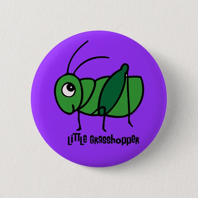Little Grasshopper 6 Cm Round Badge (Front)