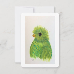 Little Green Bird Greeting Card