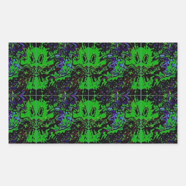 Little green Devil Rectangular Sticker (Front)