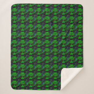 Little green Devil Sherpa Blanket