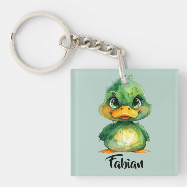 Little green duck  key ring (Front)