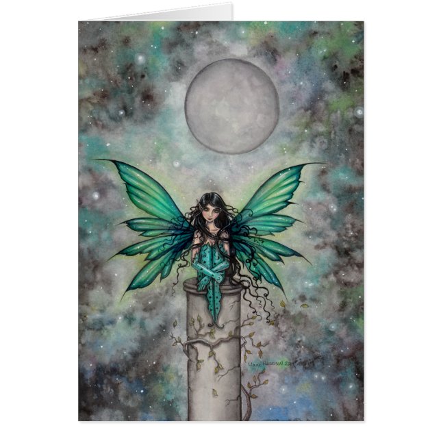 Little Green Fae Gothic Fairy Fantasy Art (Front)