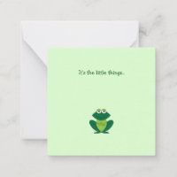 Little Green Frog Thank You Note Card