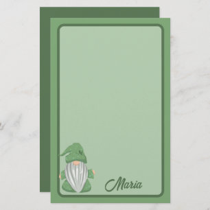 Little Green Gnome Detailed Stationery