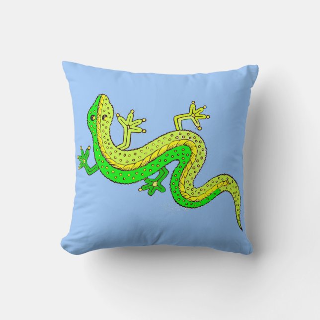 little green lizard cushion (Front)