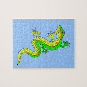 little green lizard jigsaw puzzle