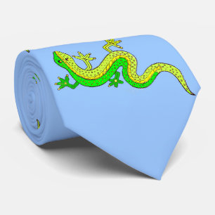 little green lizard tie