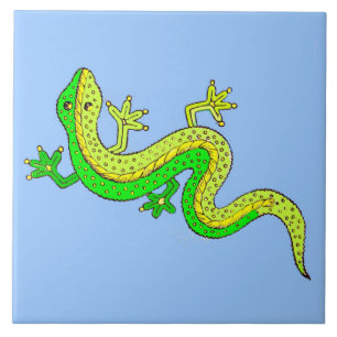 little green lizard tile