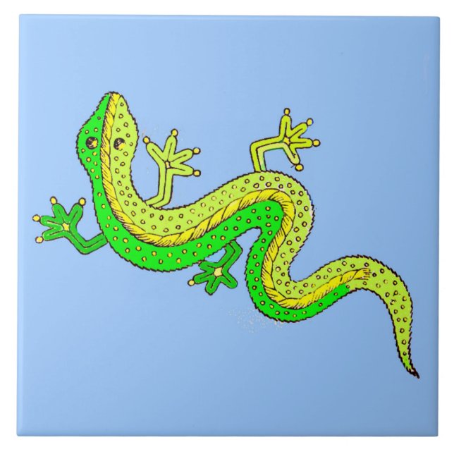 little green lizard tile (Front)