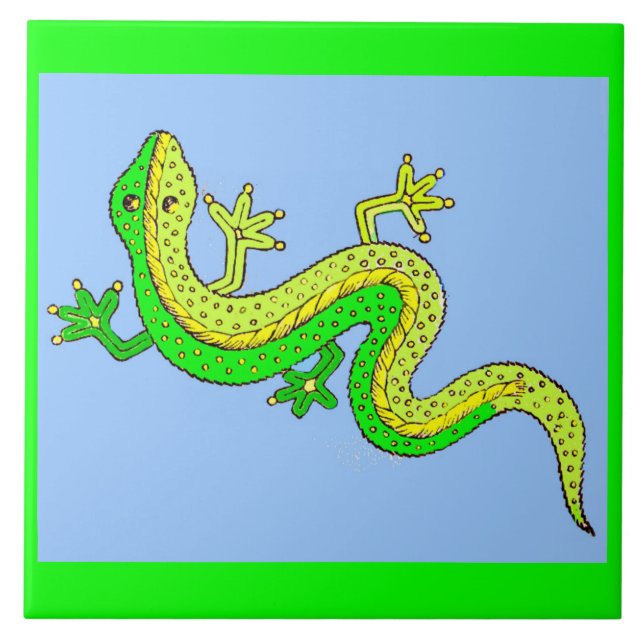 little green lizard tile (Front)