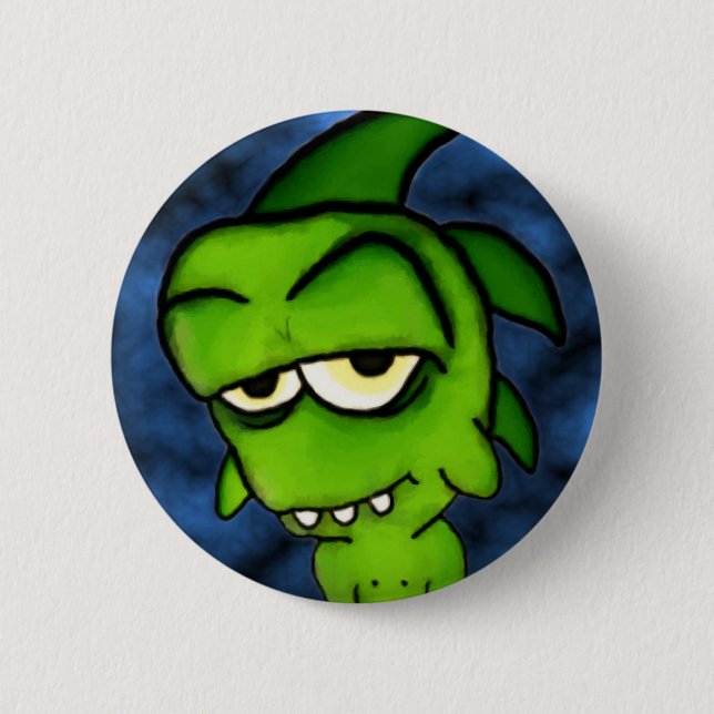 Little Green Monster Button (Front)