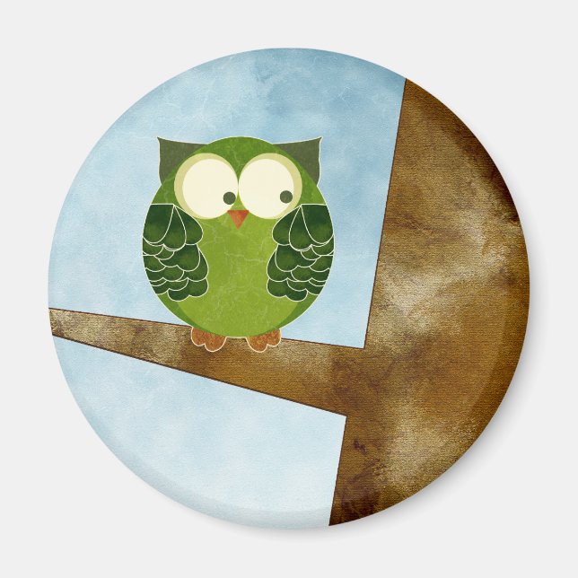 Little Green Owl Magnet (Front)