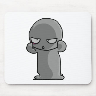 Little Grey Baby wry face Mouse Mat