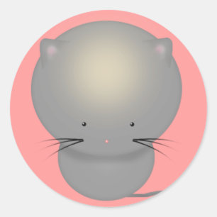 Little Grey Kitten Stickers