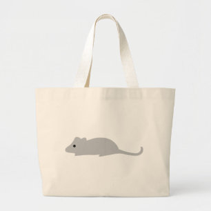 little grey mouse large tote bag