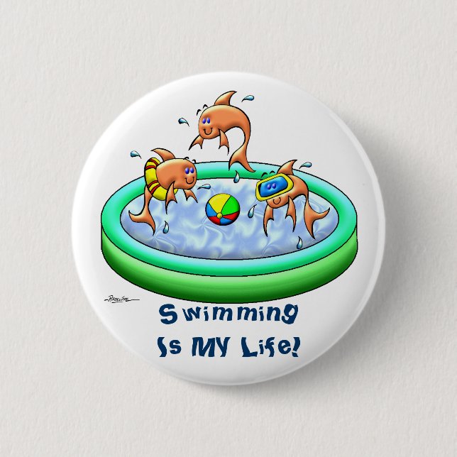 Little Guppies 6 Cm Round Badge (Front)
