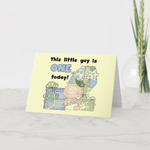 Little Guy is One Tshirts and Gifts Card