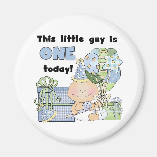 Little Guy is One Tshirts and Gifts Magnet (Front)