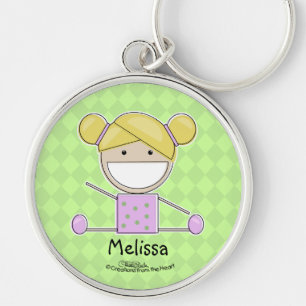 Little Gymnast Girl-Shape Up Keychain